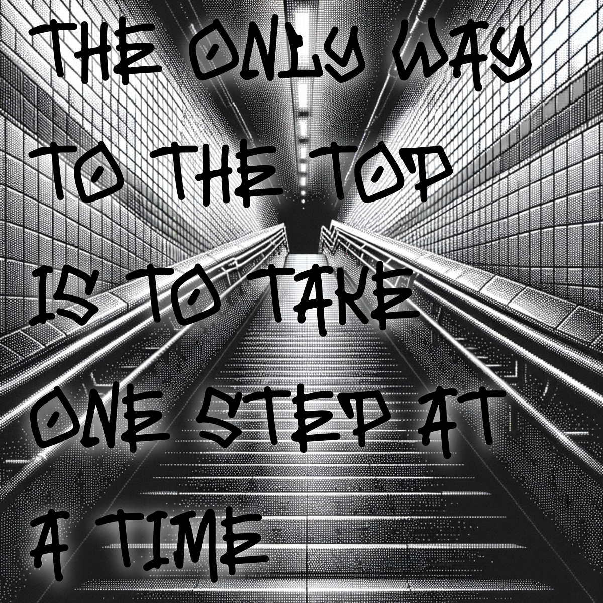 "One Step at a Time" Digital Motivation Print